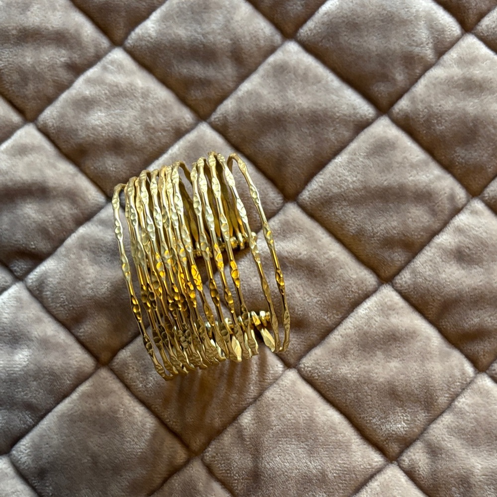 Anthropologie Gold Wire Wrap Bracelet - Picture 4 of 5